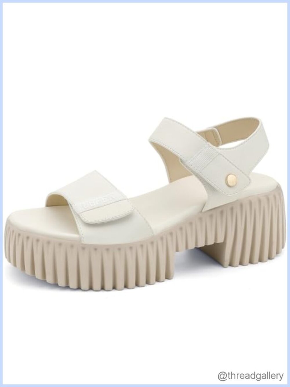 Womens Platform Wedge Sandals Faux Leather Arch Support Comfortable Walking